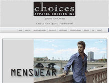 Tablet Screenshot of choicesapparel.com